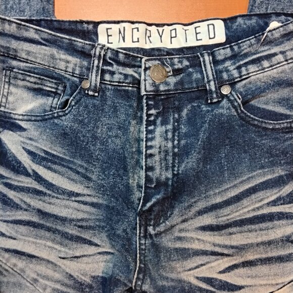 Encrypted Women's Acid Wash Jeans Size 14 - Picture 2 of 8